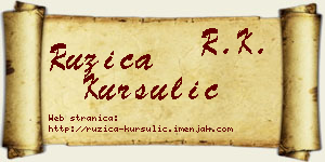 Ružica Kursulić vizit kartica